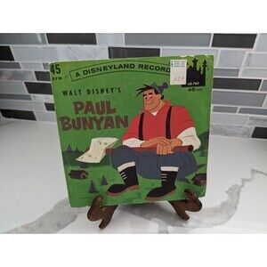 Rare Walt Disney’s Paul Bunyan 45 RPM Vinyl Record Disneyland Record LG-763